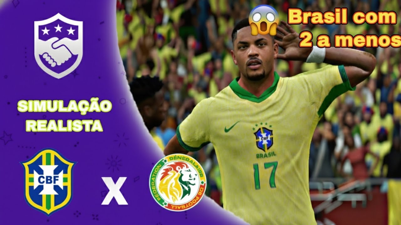BRASIL X SENEGAL | Amistoso 2025 | Prévia | Simulação Realista | [ULTRA HD 60FPS]