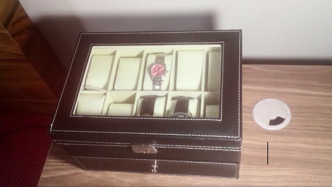 Caja De Relojes Estuche 20  y 12 Organizador Joyero Hombre Alhajer