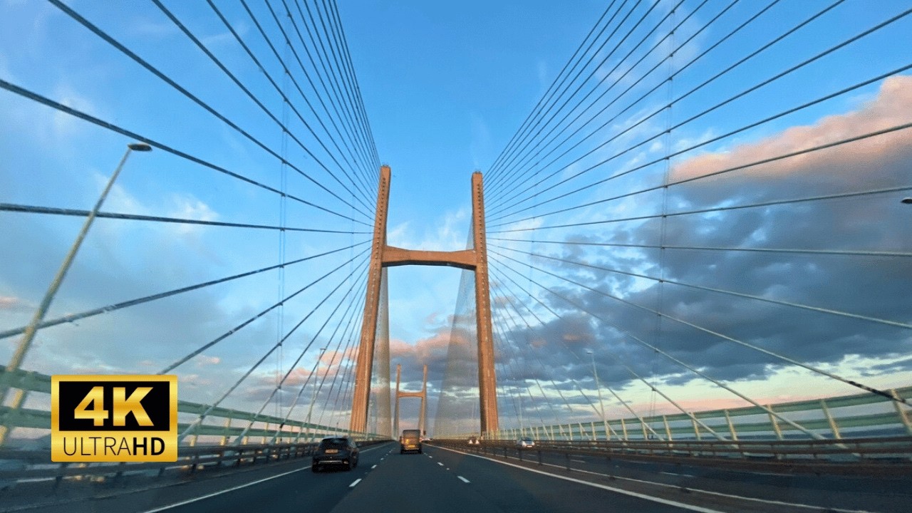 POV Drive Across the Prince of Wales Bridge | Wales to England M4 Crossing