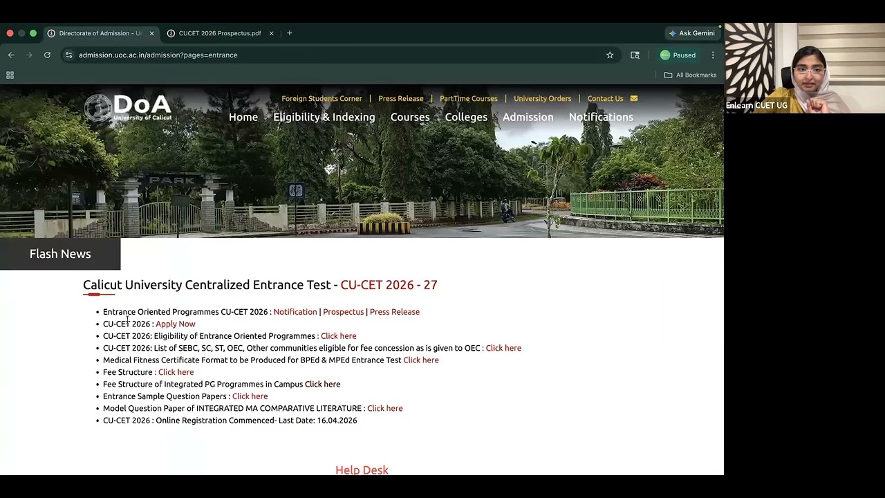 CUCET 2026 Guide 🔥 | Syllabus, Exam Pattern (Calicut University)