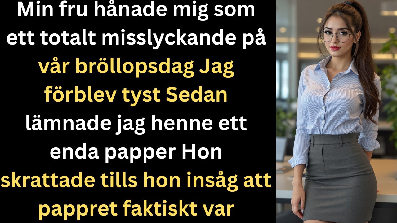 Min fru hånade mig som ett totalt misslyckande på vår årsdag. Jag teg  sedan gick jag