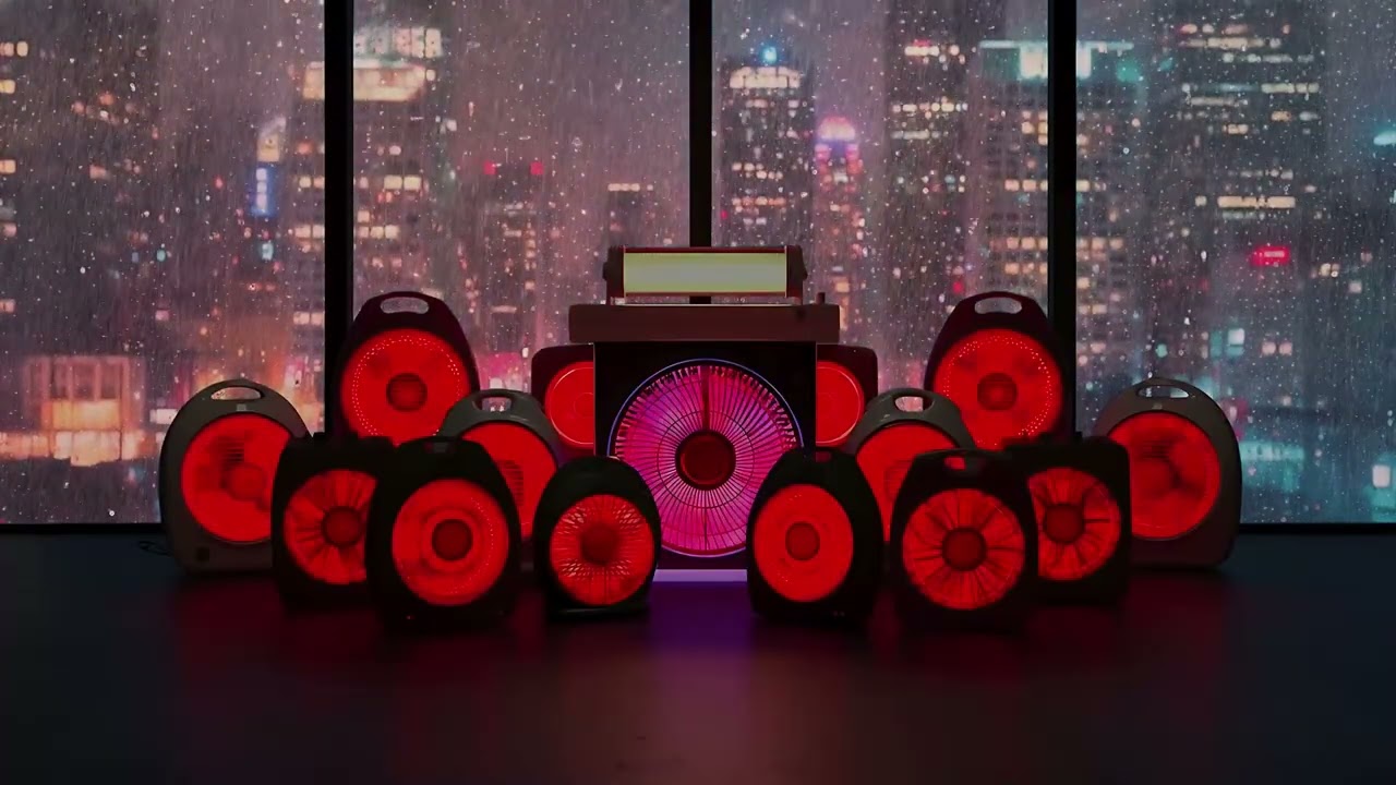 15 COZY Fan Heater Sounds and Gentle Rain Sounds to Fall Asleep Instantly | 528 Hz Sleep Calm