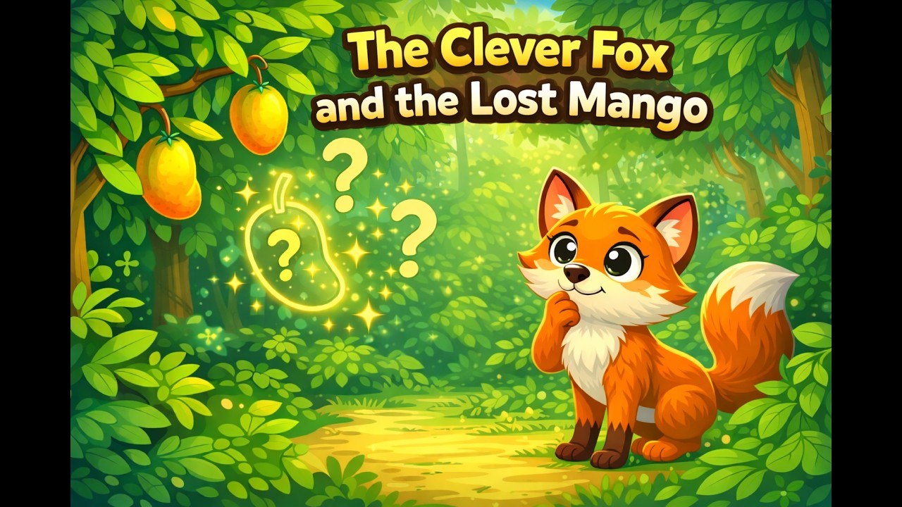 The Clever Fox and the Lost Mango 🥭🦊 | Animal Moral Story for Kids | BingoMangoToons