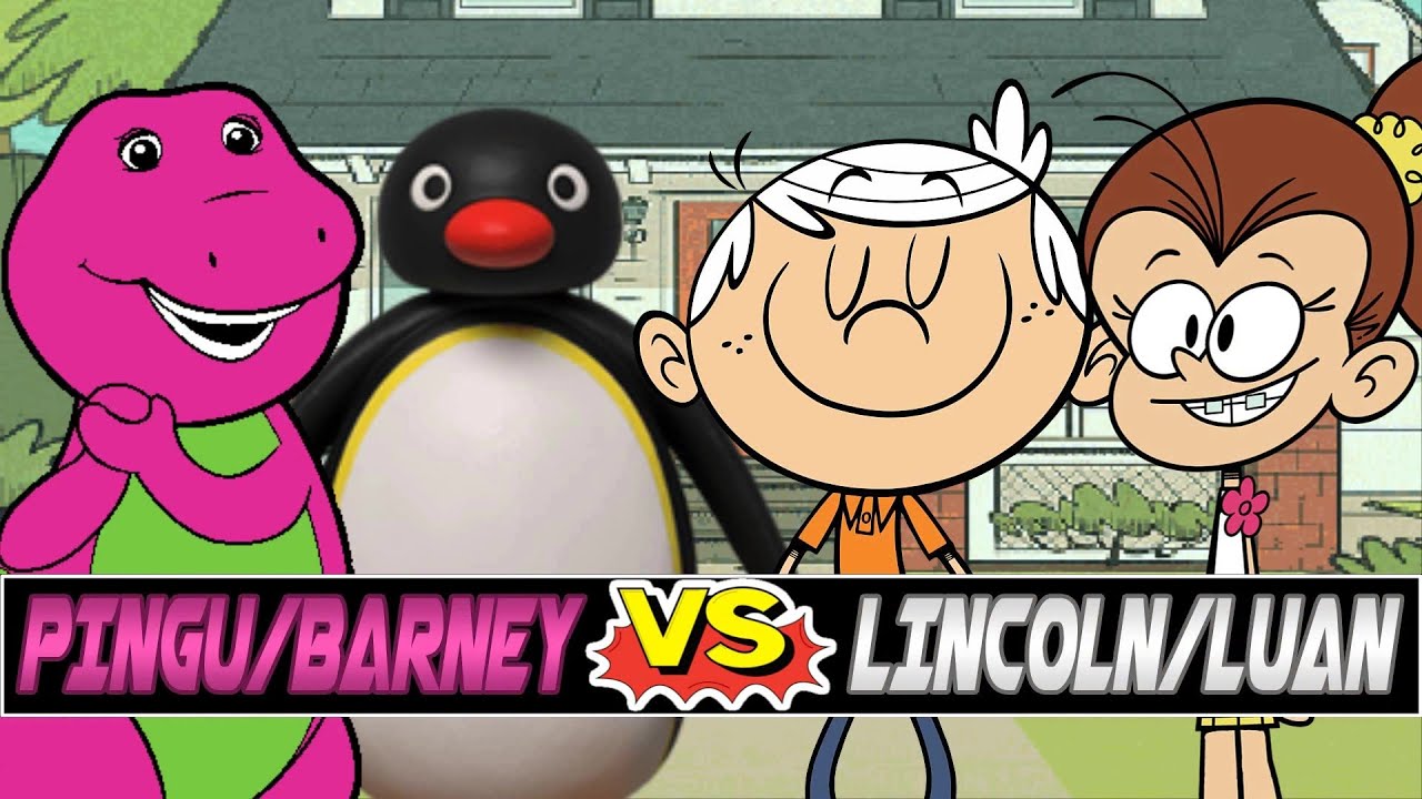 M.U.G.E.N. Battles | Pingu/Barney vs Lincoln Loud/Luan Loud