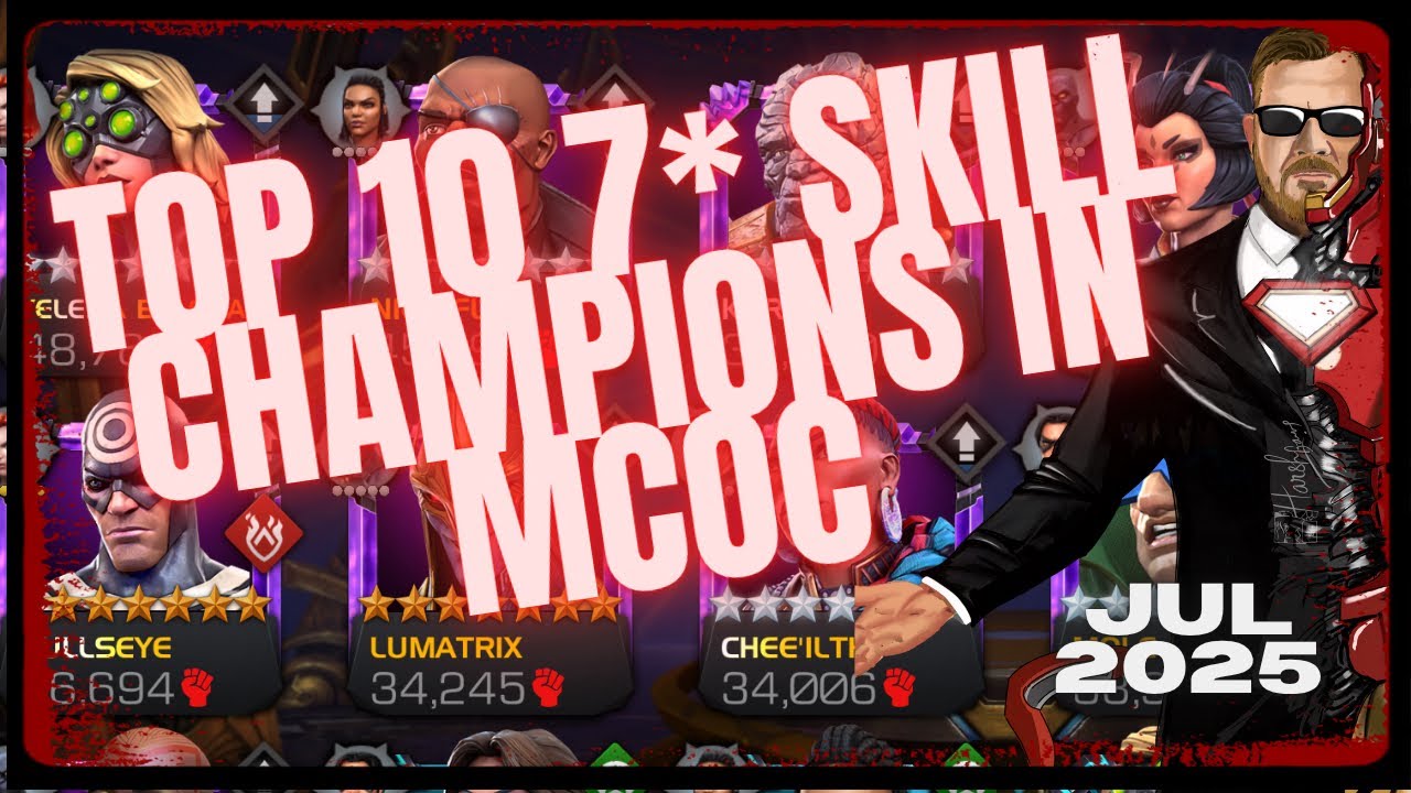 TOP 10 Skill Champions In MCOC! July 2025 MCOC Ranking Series Video 5!