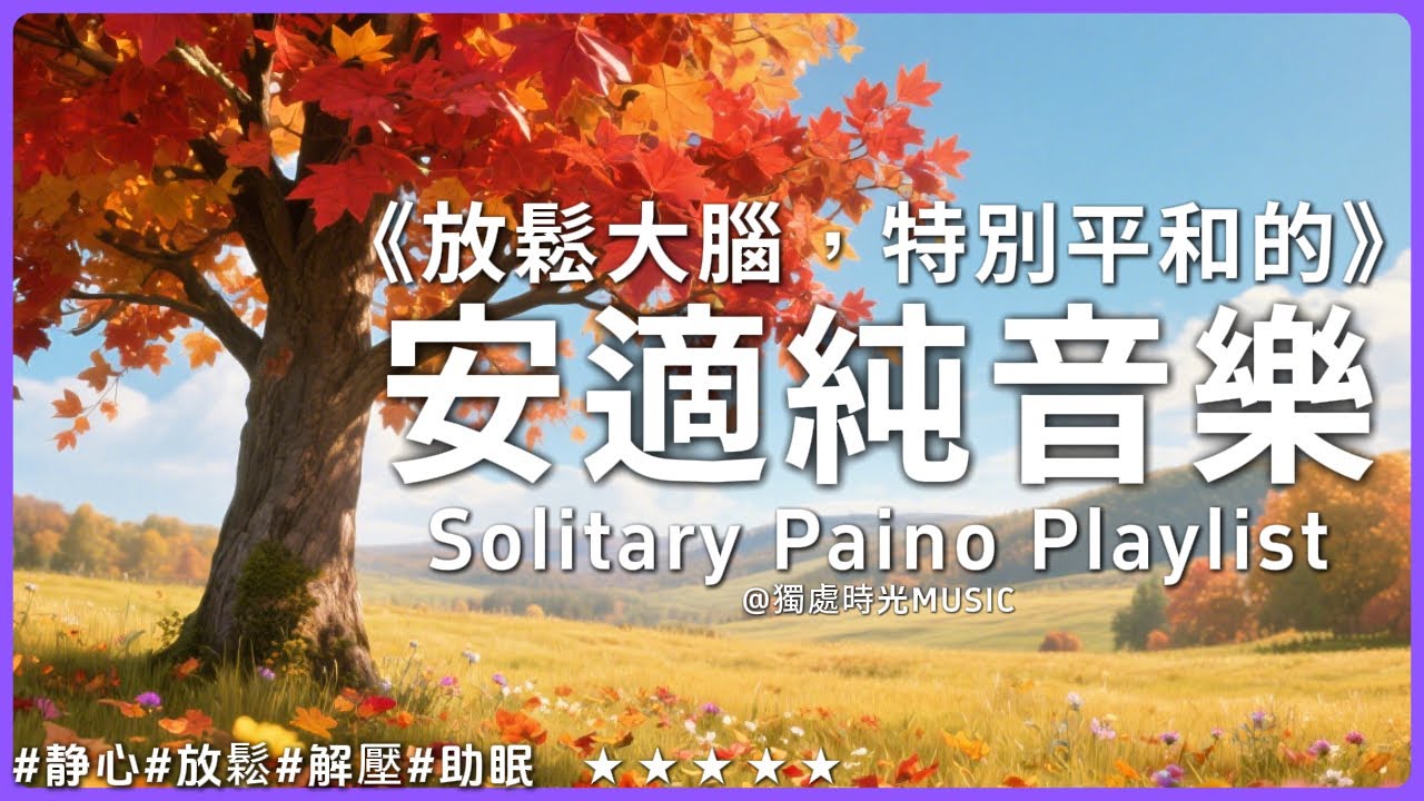 【平靜獨處音樂歌單】60 分鐘紅楓秋野輕音樂🍁 獨處必備！閱讀時心追著楓葉跑📚｜辦公時焦慮隨風散💻｜冥想時與秋林同頻🍂｜ 讓音樂帶你逃離喧囂，給身心「重啟」療愈，每天被楓葉擁抱！