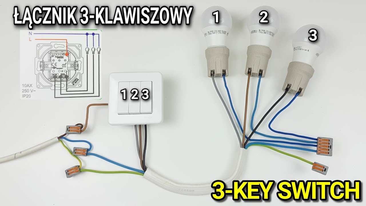 JAK PODŁĄCZYĆ ŁĄCZNIK 3-KLAWISZOWY do instalacji elektrycznej oświetlenia? Poradnik