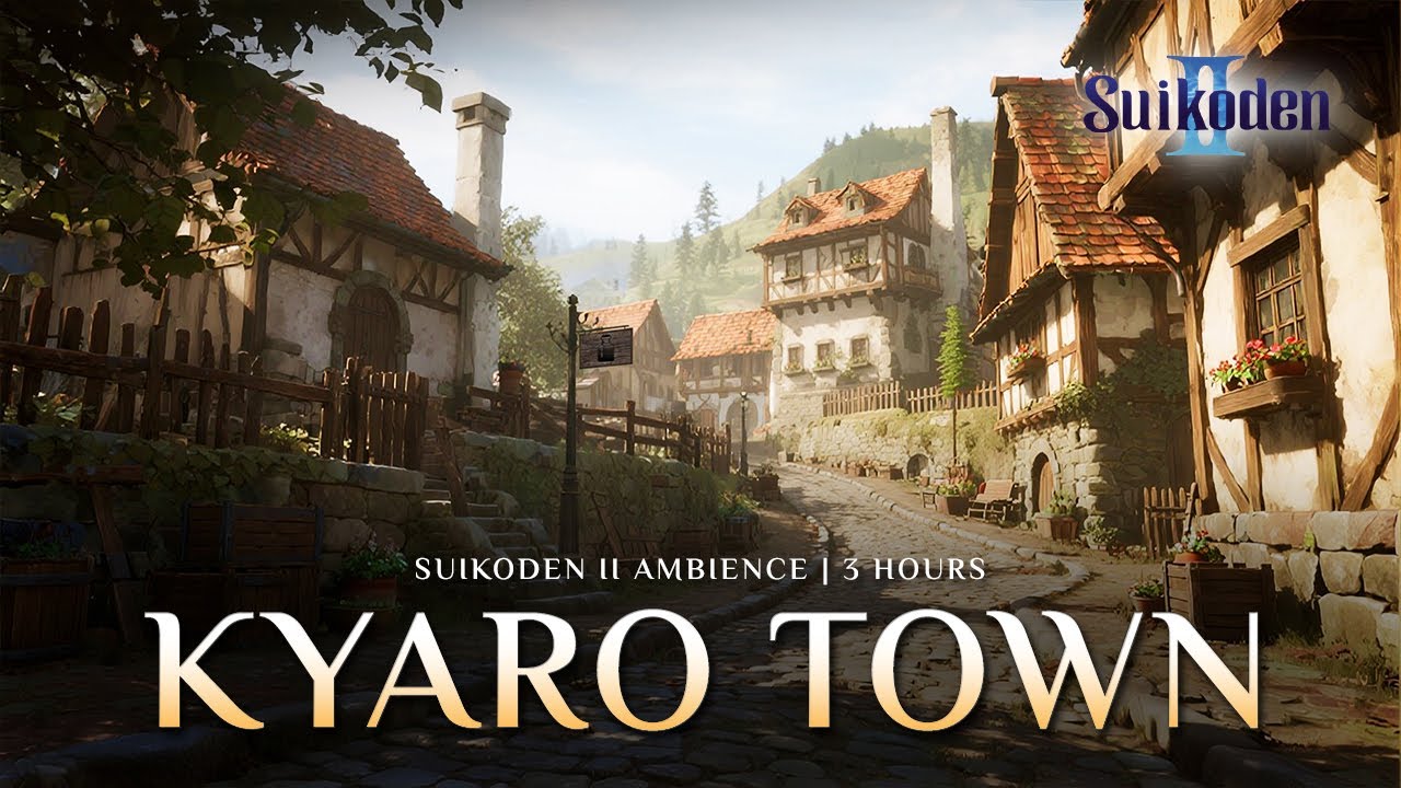 Suikoden II Ambience 🌸 Kyaro Town | Peaceful 3 Hours of Nostalgic Music & Atmosphere