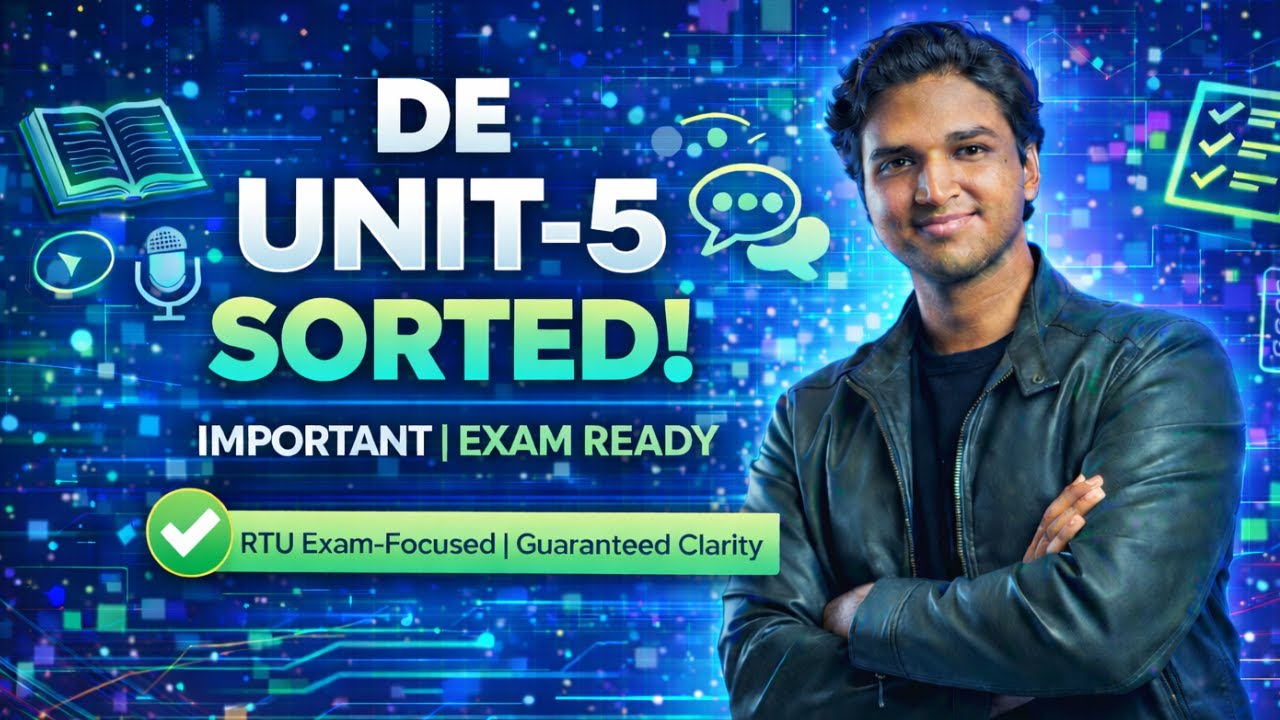 DE Unit 5 &ndash;Sequential Logic ONE SHOT 😌 | Chapter + PYQ Solutions