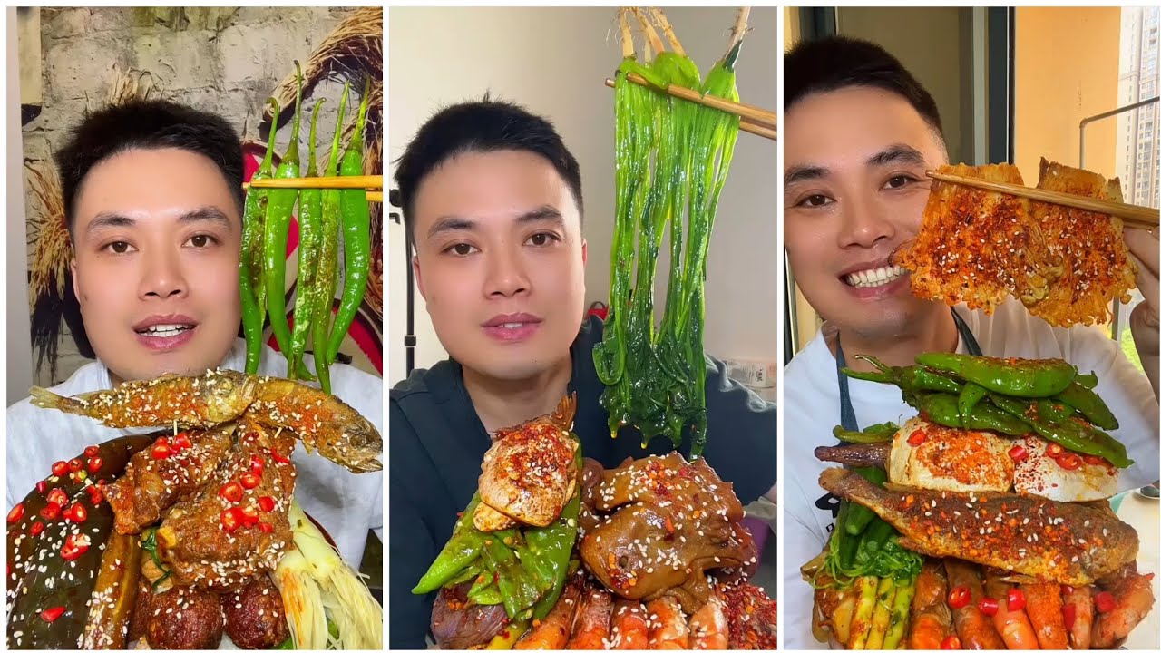 Yummy #274 Eat Meat 😋🔥, chicken 🍗 🍗, Shrimp 🦐🦐.. #mukbang  #eatingshow #yummy