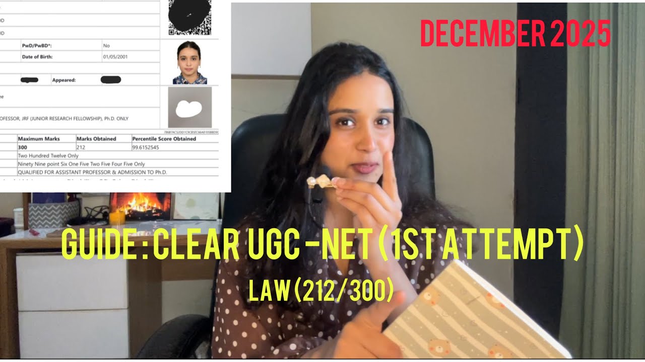 How I cleared UGC-Net (Law) with 212/300 marks in my First Attempt!✨ #ugcnet #ugcnetpaper1 