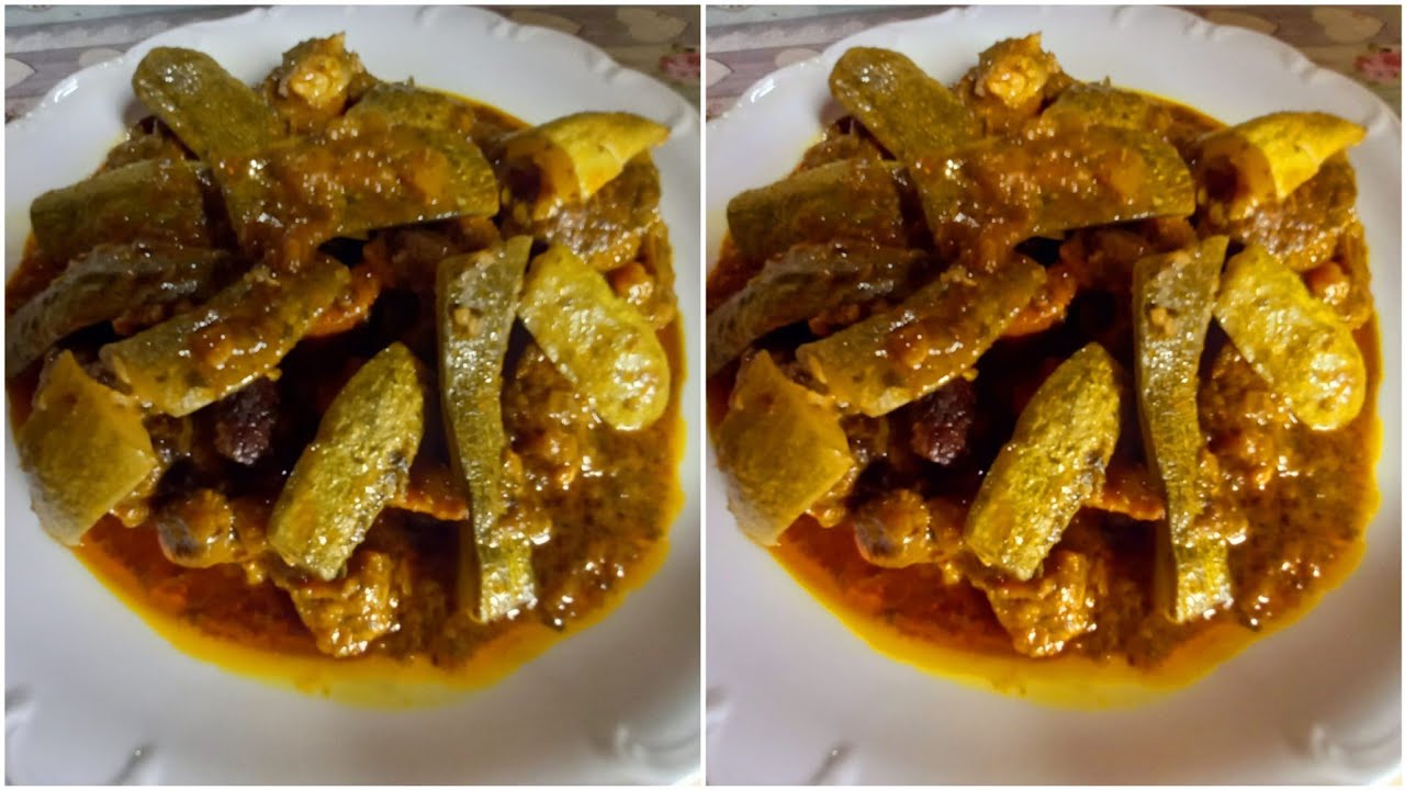 الاكلة المفضله اللحم بالقرعة الخضرة وصفة رائعة سهل جدا جدا