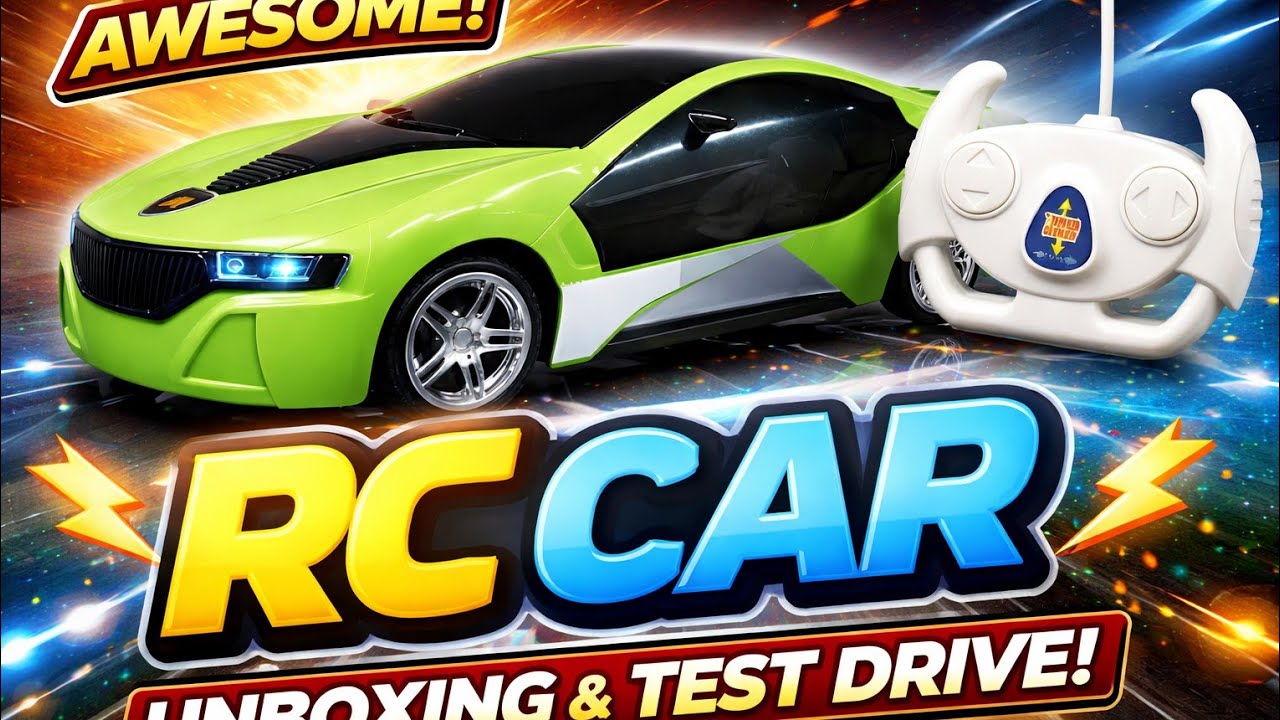 3D Racing car Unboxing I RC Toy Car Unboxing 🚗 | Remote Control Car Full Review | Powerful RC Car 🔥😄