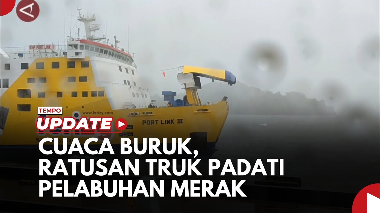 Cuaca Buruk di Selat Sunda, Ratusan Truk Padati Pelabuhan Merak