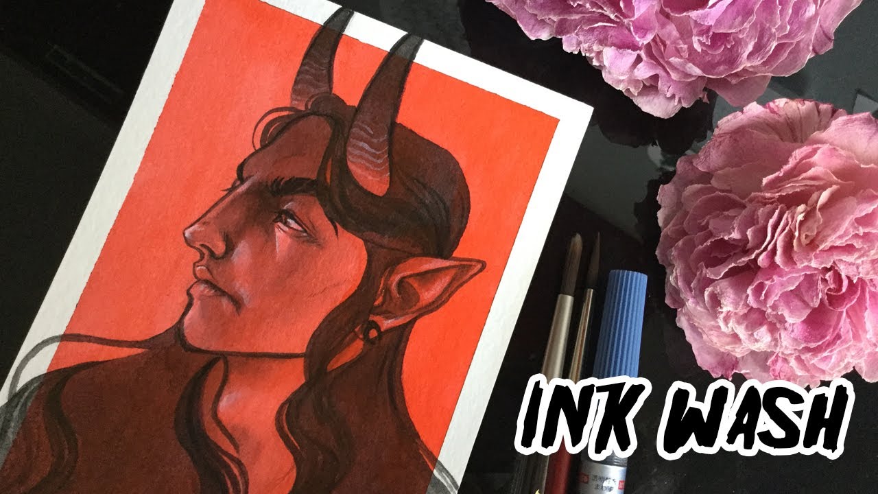 Hey! Listen! // Ink Wash Timelapse