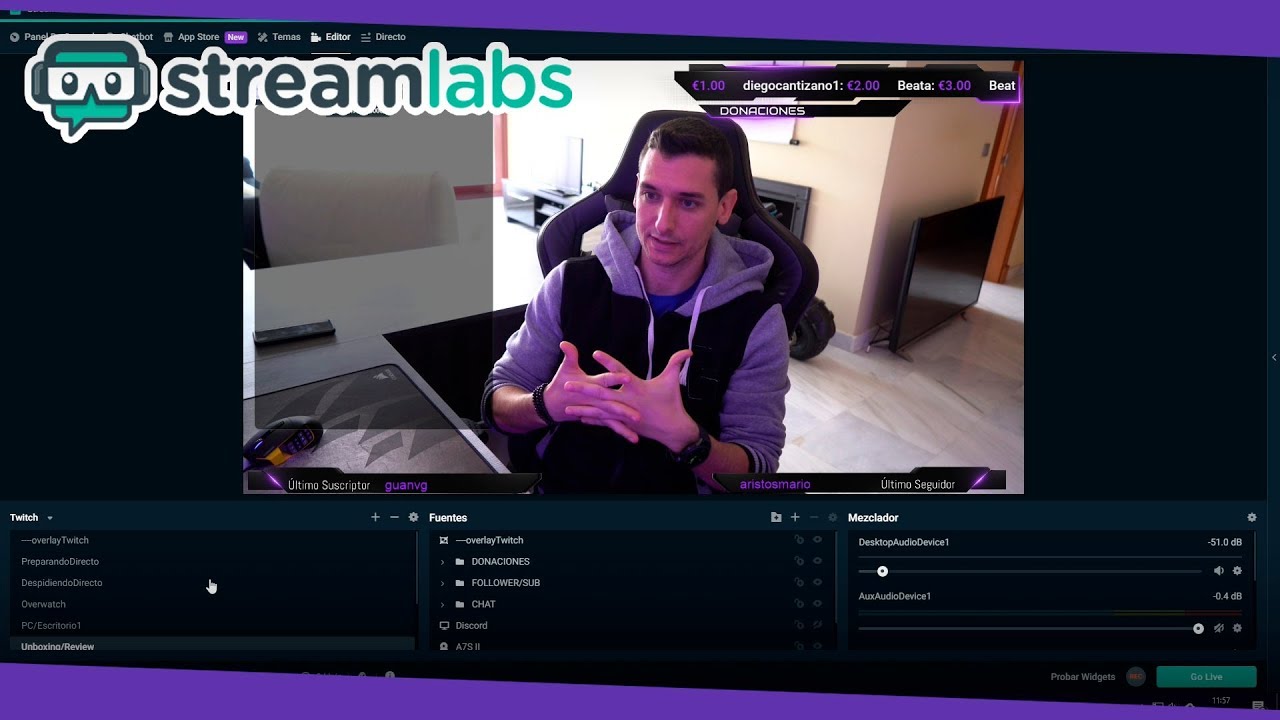Streamlabs OBS | Tutorial de uso para hacer directos en Youtube/Twitch y grabar gameplays