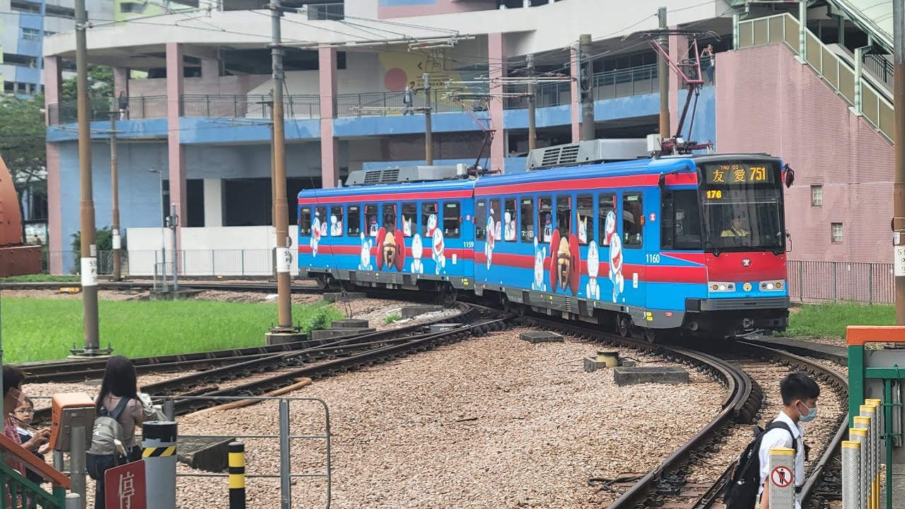 輕鐵751線多啦A夢主題列車往友愛行車片段 Light Rail Route 751 to Yau Oi | Rocky's Studio
