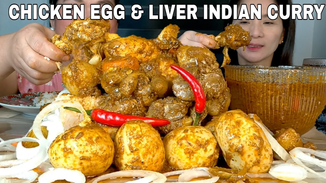 INDIAN CURRY (CHICKEN, LIVER & EGG) | MUKBANG PHILIPPINES