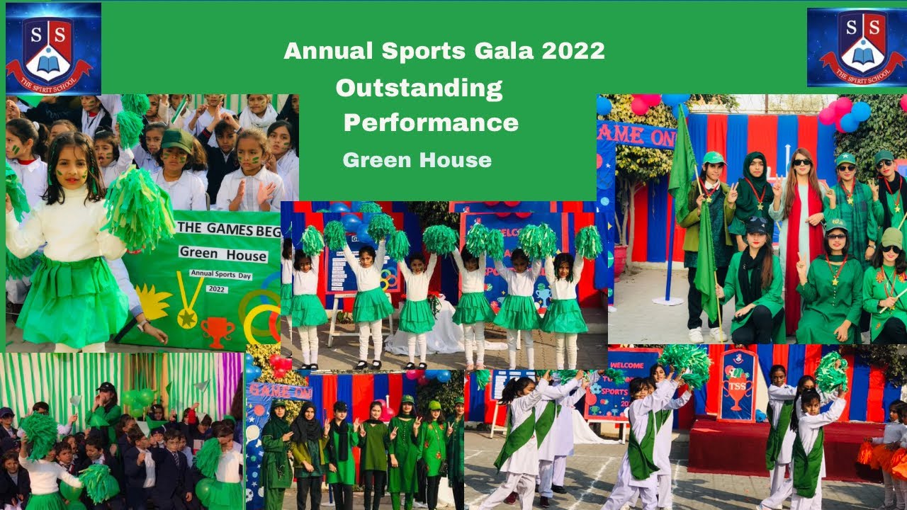 Green House Welcome performance,Annual Sports Gala #games #school #youtube