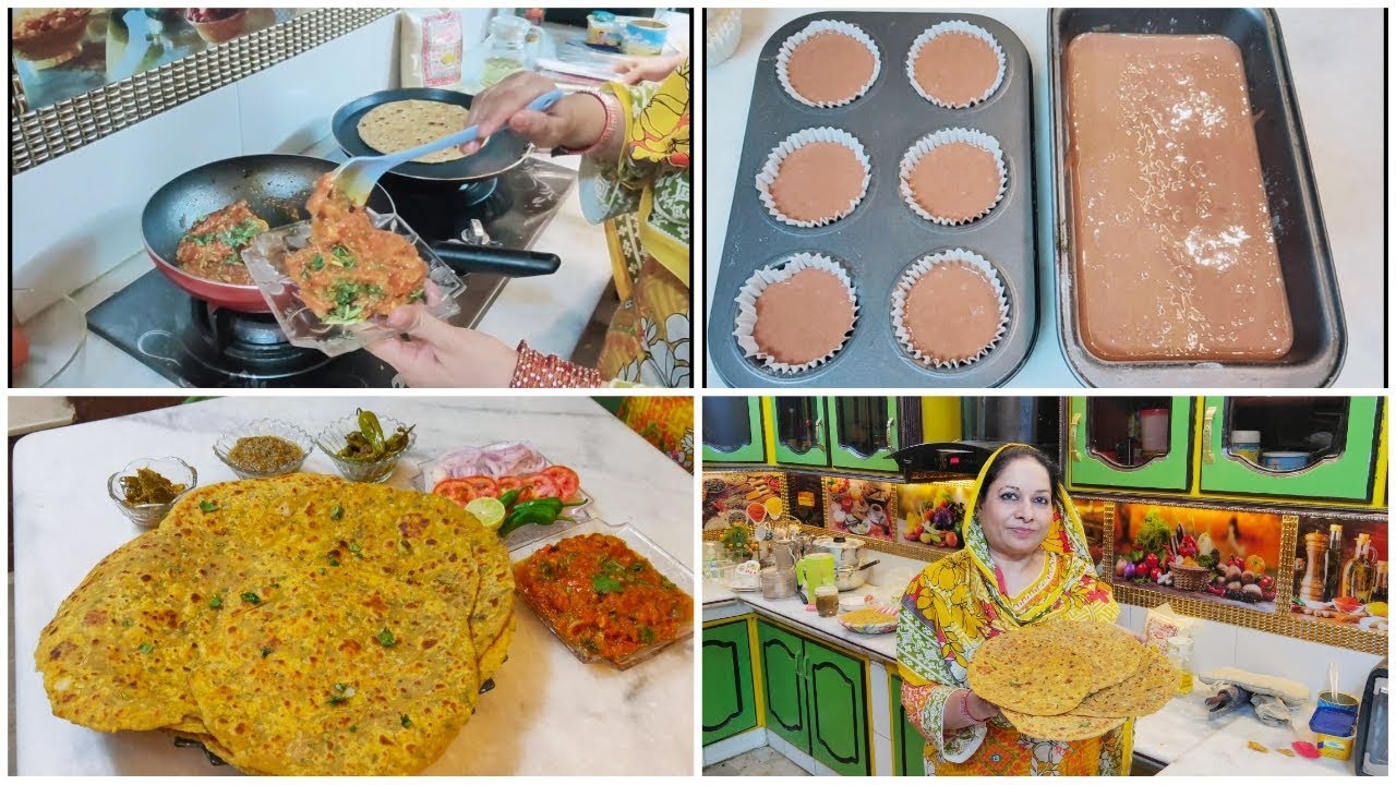 Special Lunch | Besan Ki Roti - Tamatar ki Chatni - Betty Crocker Chocolate Cake -