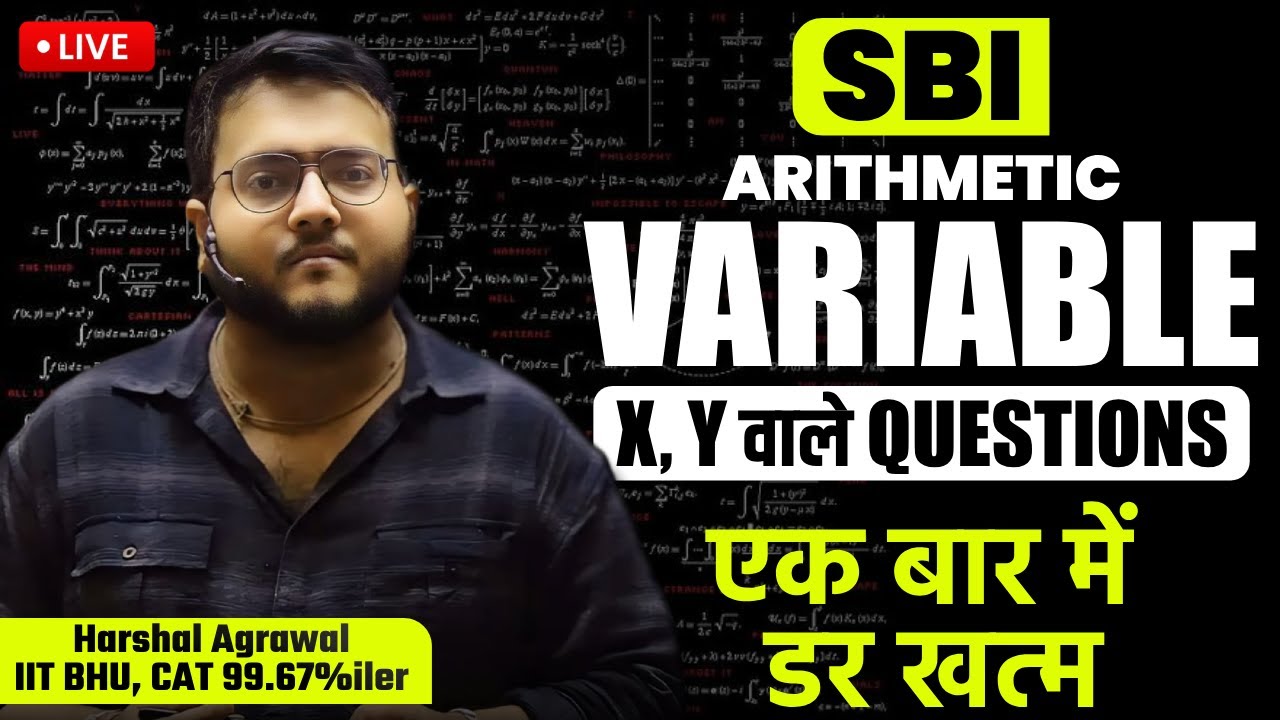 Variable Based Arithmetic Questions | SBI CLERK Arithmetic Questions | SBI CLERK Quant | Harshal Sir