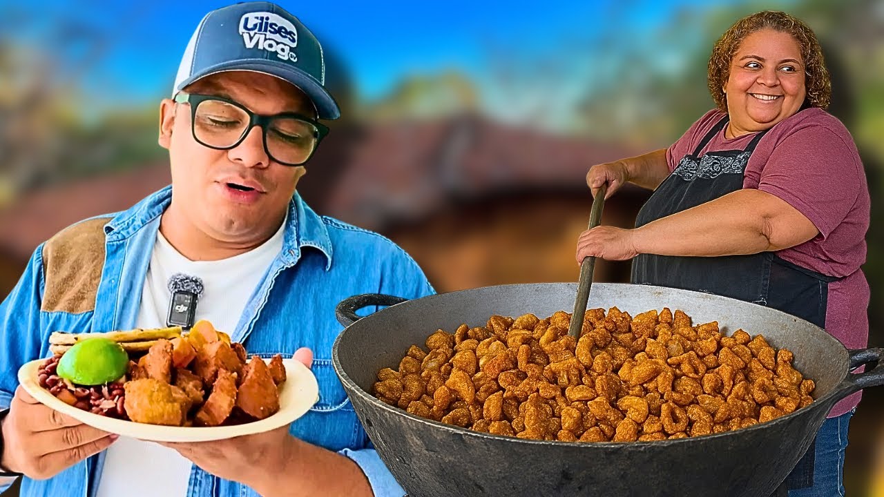 PLATADA DE CHICHARRONES EN EL SALVADOR 🇸🇻 POR $3.50 😱