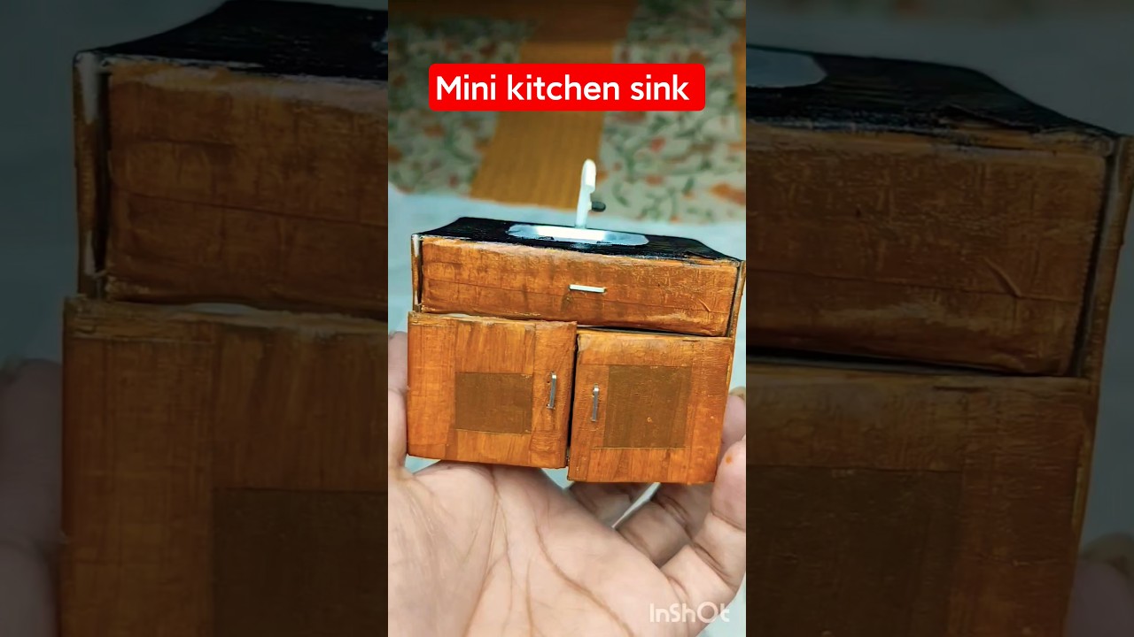 Miniature kitchen sink tutorial with cardboard 