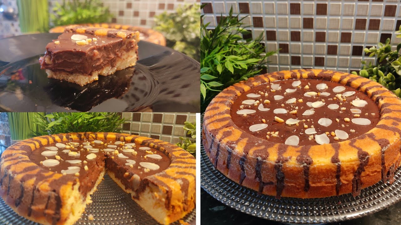 فكرة بسيطة لتزيين الكيك ( قبل الطهي )/  Astuce facile pour  decorer le  cake