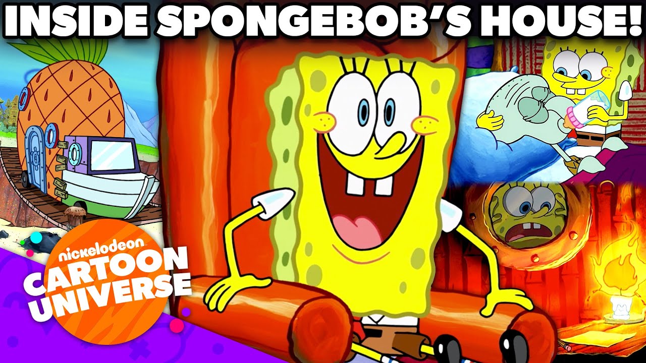 13 MINUTES Inside SpongeBob's Pineapple House! 🍍 | Nicktoons