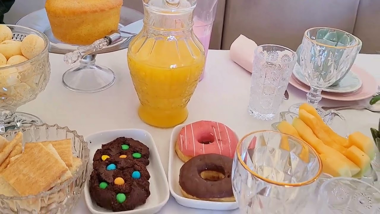 Mesa Posta de café da manhã.