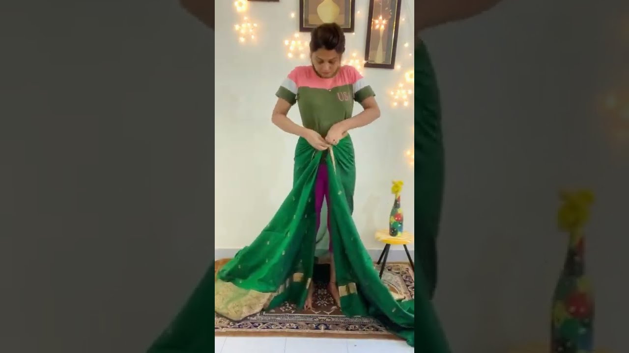 सहावारी To नऊवारी साडी कशी नेसायची| nauvari saree draping sahavari