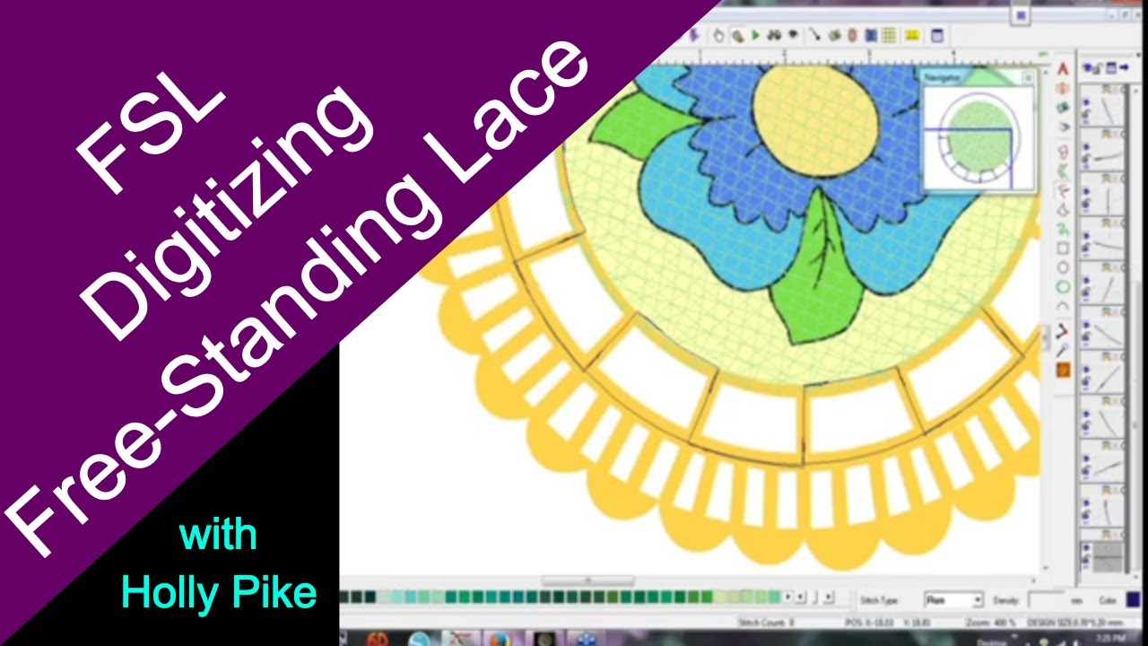 Digitizing Simple FSL Embroidery
