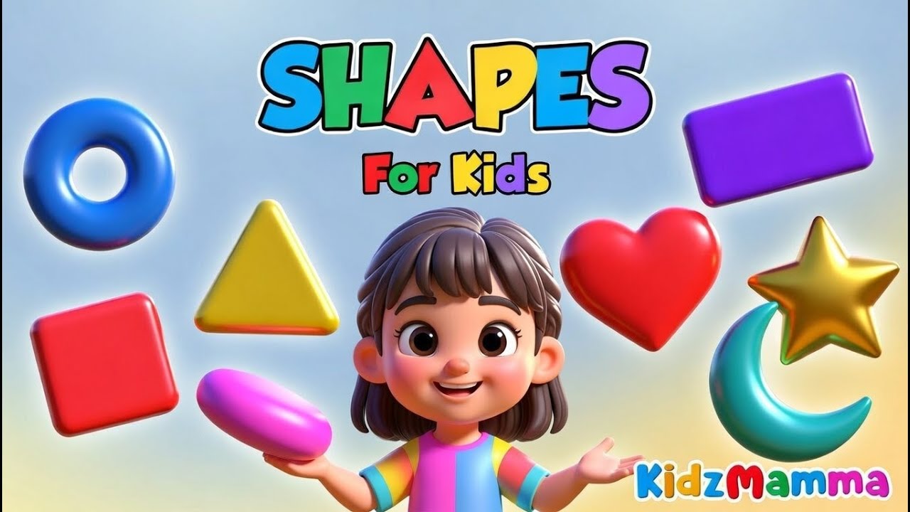 Shapes for Kids | Circle, Square, Triangle & More | 3D Shapes Song for Toddlers & Preschoolers