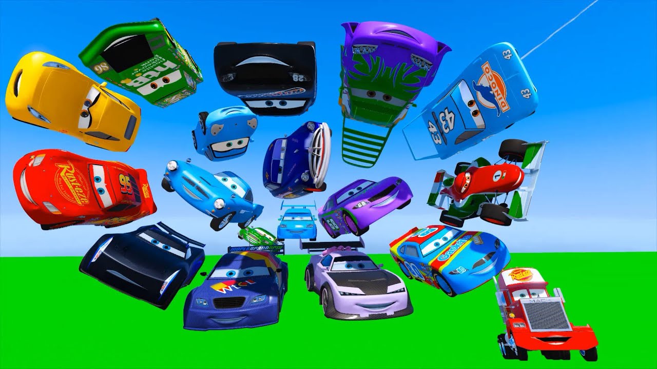 Race All Cars McQueen Jackson Storm Cruz Ramirez Chick Hicks The King Francesco and Friends