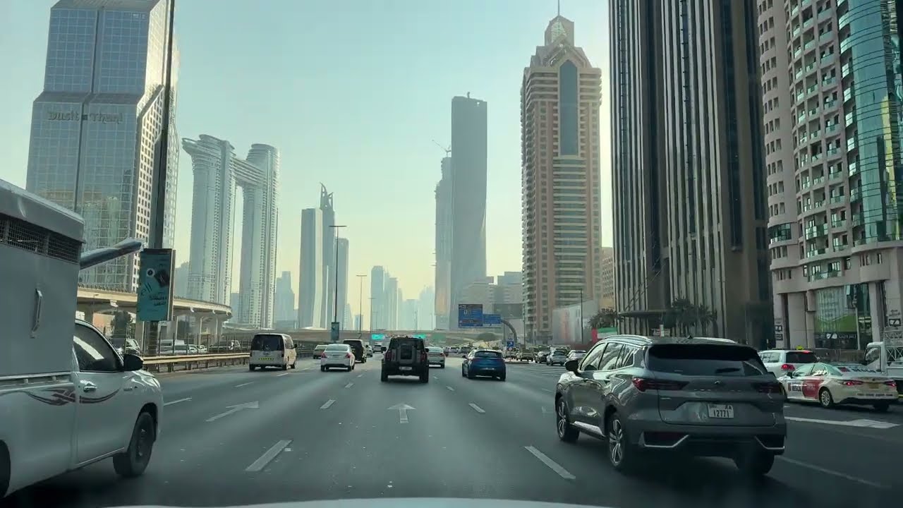 Relaxing Dubai City Drive 🇦🇪 | One Central to Oasis Mall | 4K 60FPS