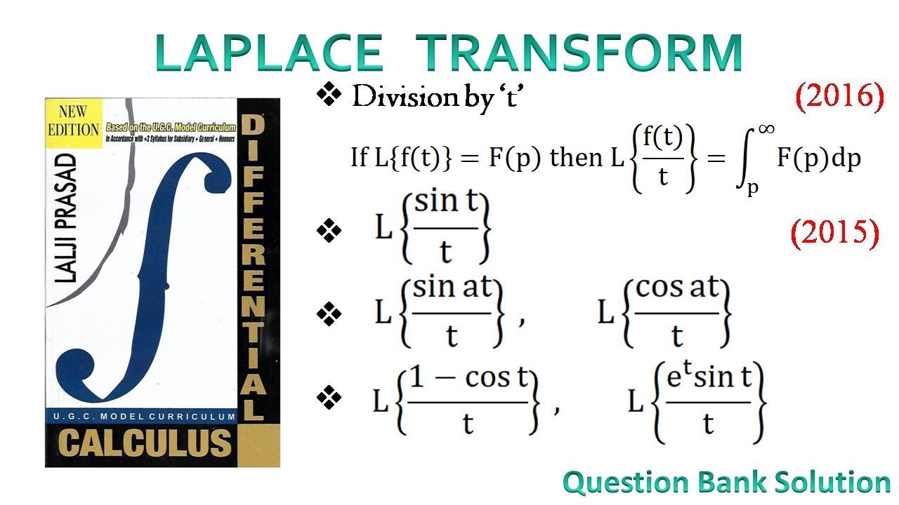 Division by ‘t’ ! If L{f(t) }=F(p)  then L{f(t)/t}=∫_p^∞F(p)dp | L{sint/t} | L{sinat/t} | L{cosat/t}