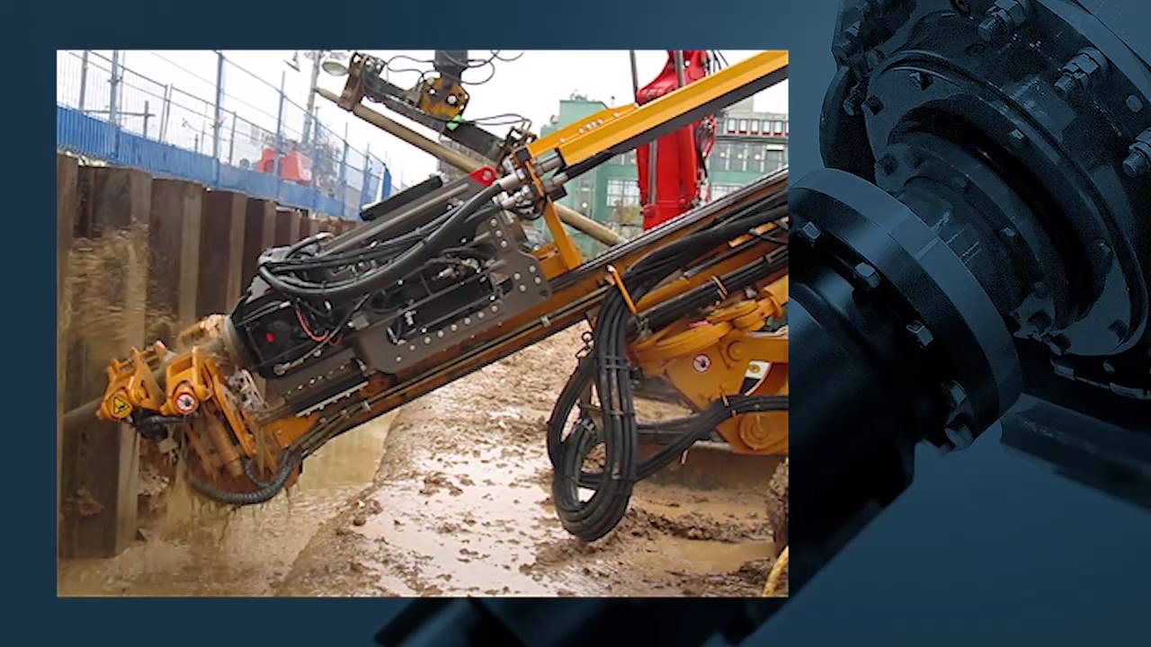 EURODRILL - RHV 2400 ||| Verankern einer Spundwand / Anchoring of a sheet pile wall