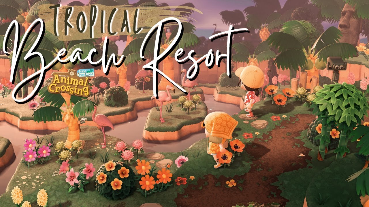 TROPICAL BEACH RESORT | Tropicore Island Tour | Tropikitch | Animal Crossing: New Horizons