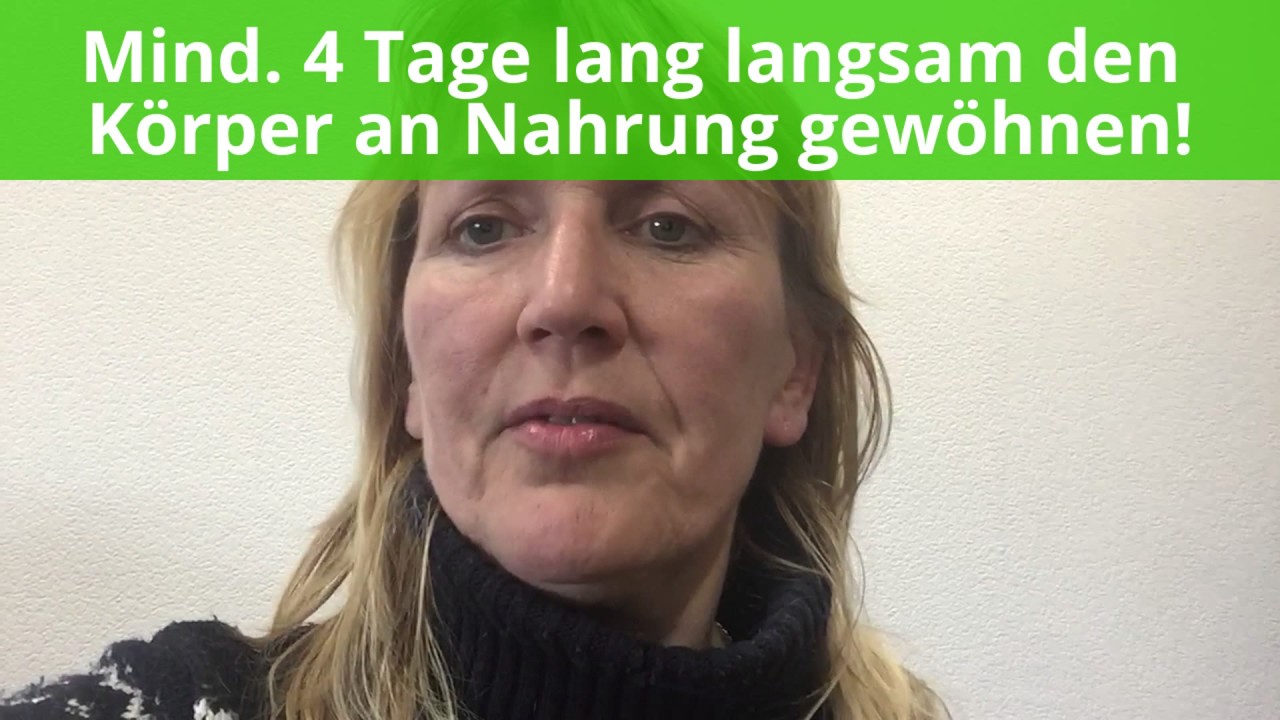 Fastenbrechen, Aufbautage - langsam zum essen beginnen