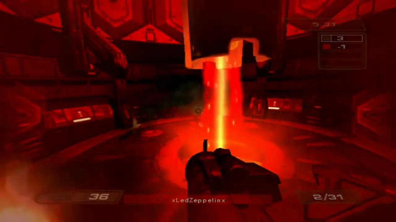 Doom 3 (Xbox) - Online Multiplayer Duel Gameplay on The Edge 2 and Tomiko Reactor