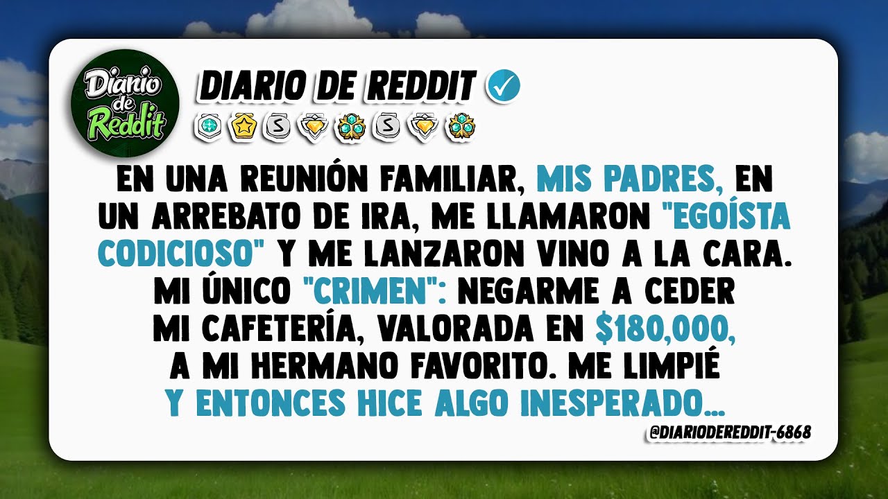 Mi familia me tiró vino en una reunión familiar por negarme a cederles mi cafetería de $180K