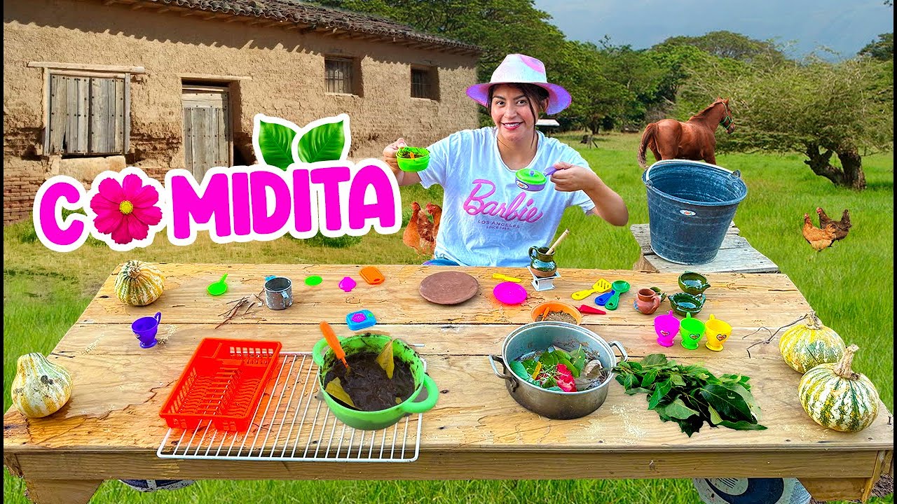 🌸🪣 Jugando a La Comidita en La Casa de Mis Abuelos 🪴 COMO EN MI INFANCIA 🎀