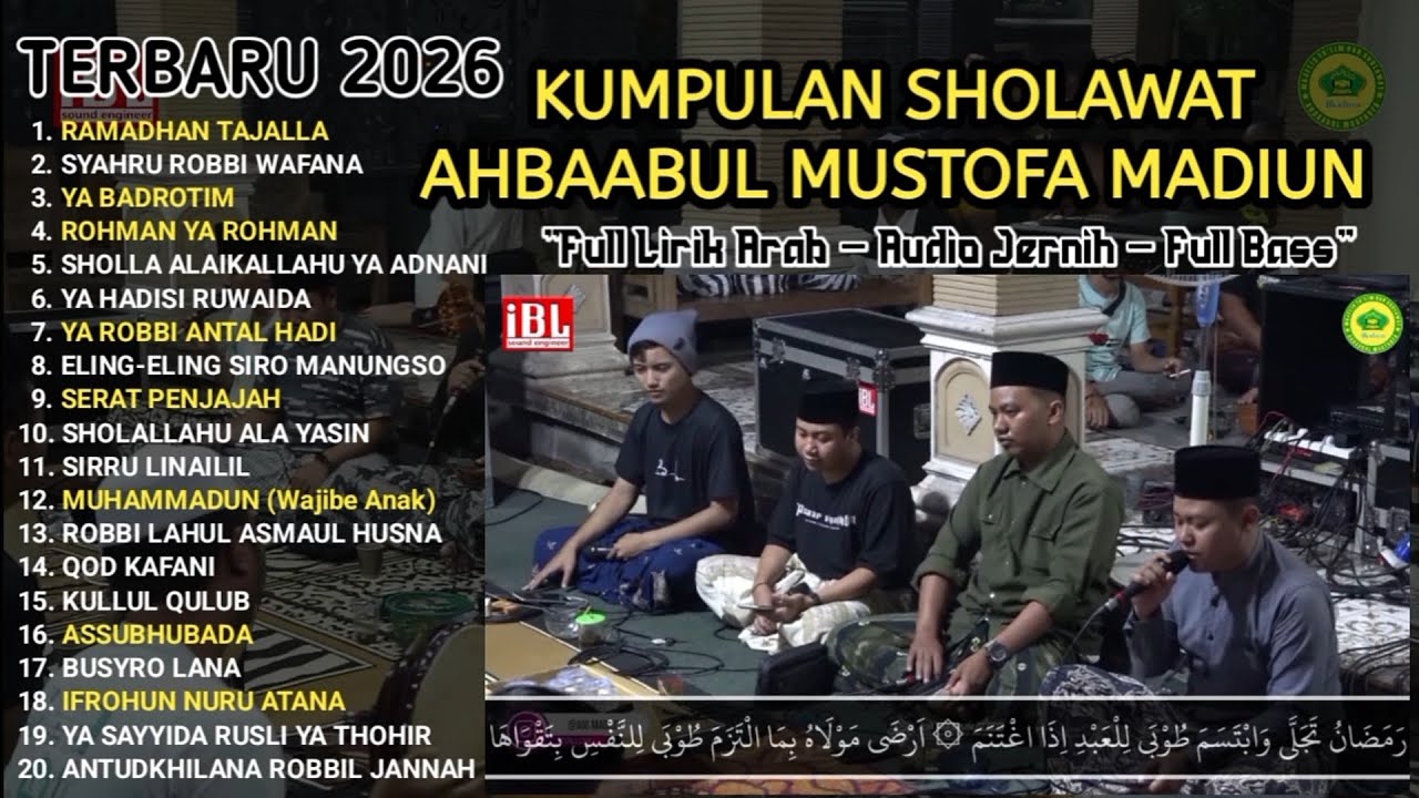 FULL ALBUM TERBARU 2026 ❗️AHBAABUL MUSTHOFA MADIUN | LIRIK ARAB - AUDIO JERNIH - FULL BASS 