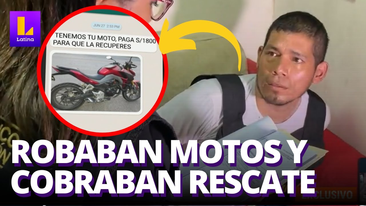 Banda criminal robaba motos y extorsionaba a víctimas: todo sobre esta modalidad
