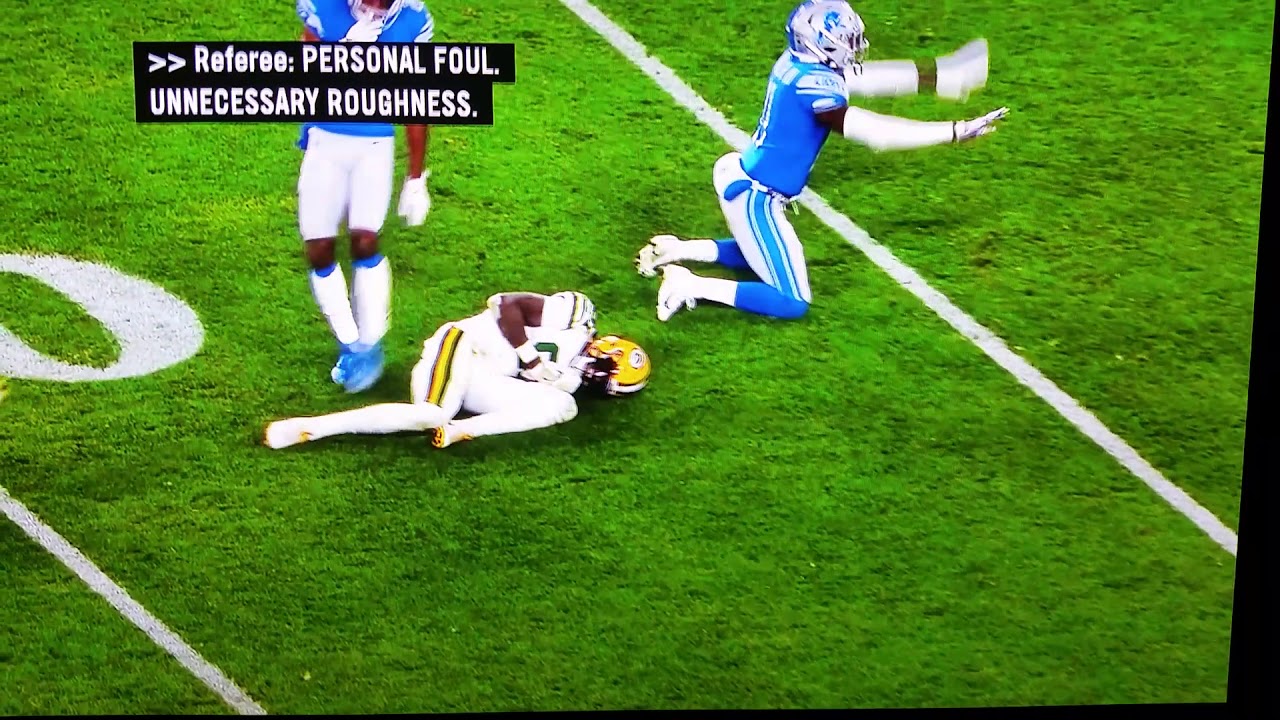 Geronimo Allison #81 helmet to helmet hit Lions/Packers