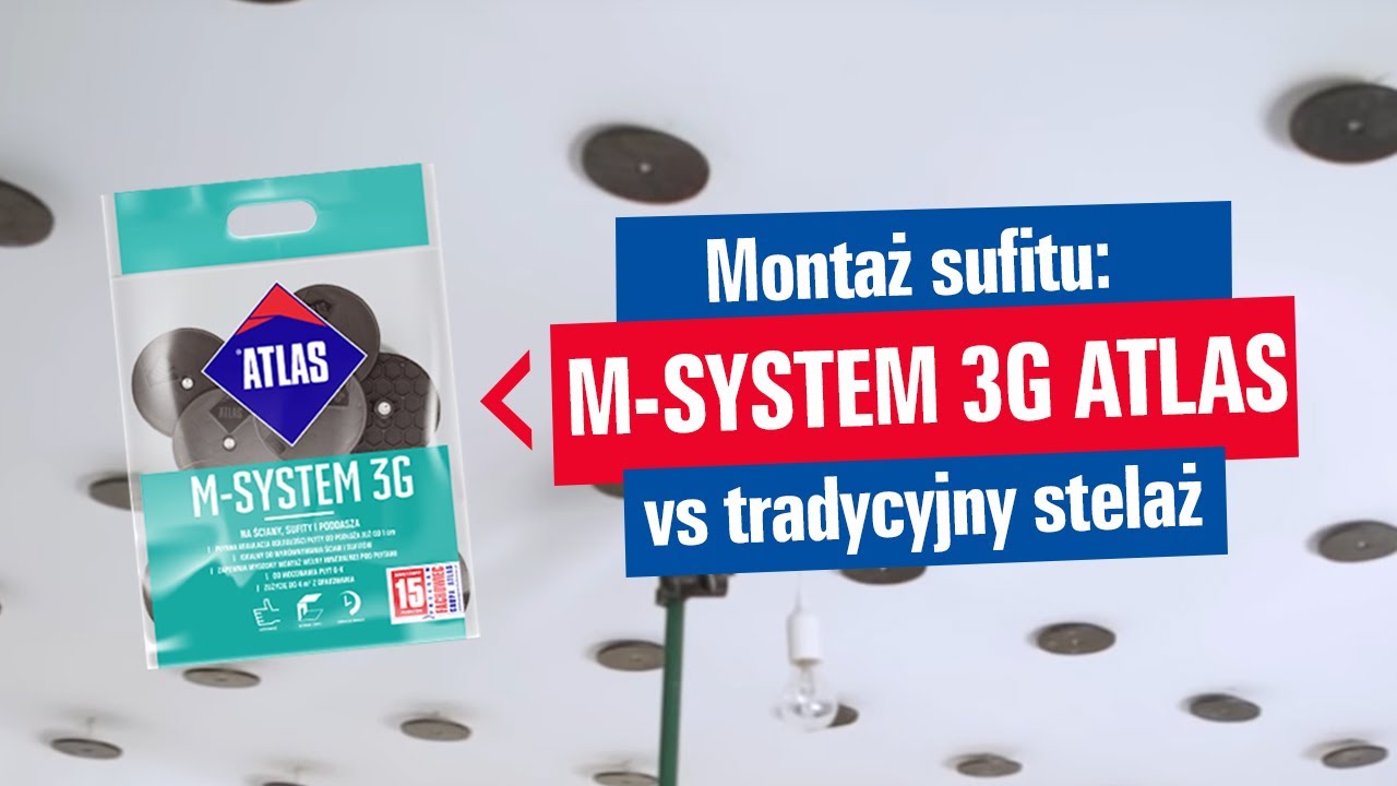 Por&oacute;wnanie - montaż sufitu w dw&oacute;ch technologiach: tradycyjnej i ATLAS M-System 3G