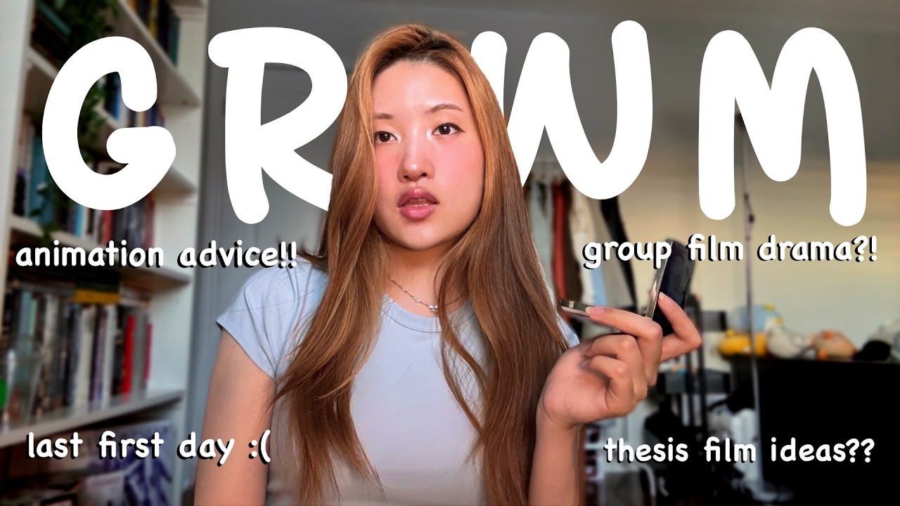 GRWM facetime ver. | group film drama?! | animation advice | my animation thesis film!