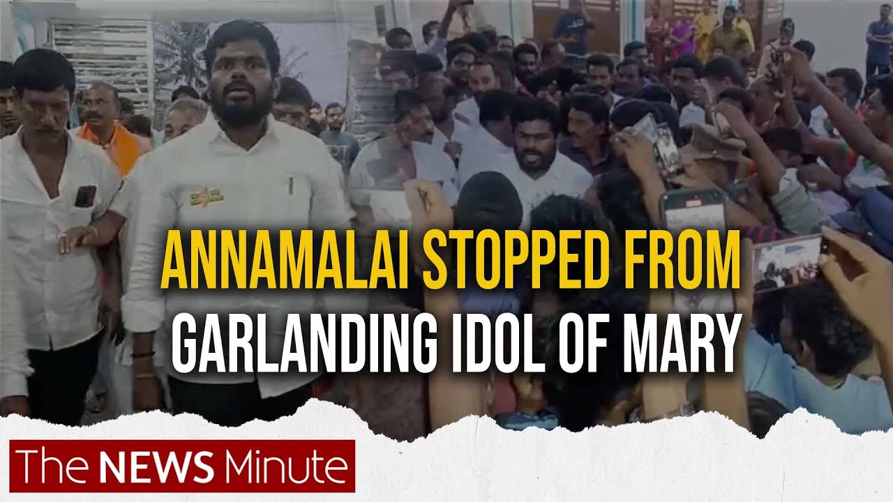 Tamil Nadu: Protesters stop BJP’s Annamalai from garlanding idol of Mary over Manipur violence