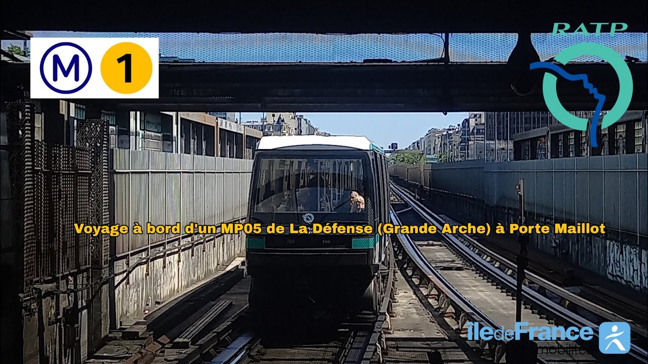 [Métro ligne 1 RATP] Voyage à bord d'un MP05 de La Défense Grande Arche à Porte Maillot