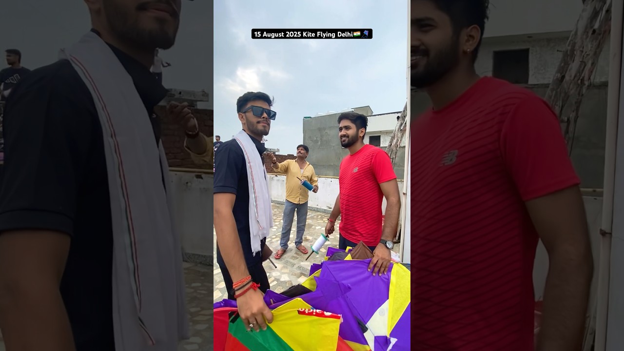 15 August 2025 Kite Flying In Delhi🪁🇮🇳 patangbazi #kite #patangbazi #kiteflying #shorts #india